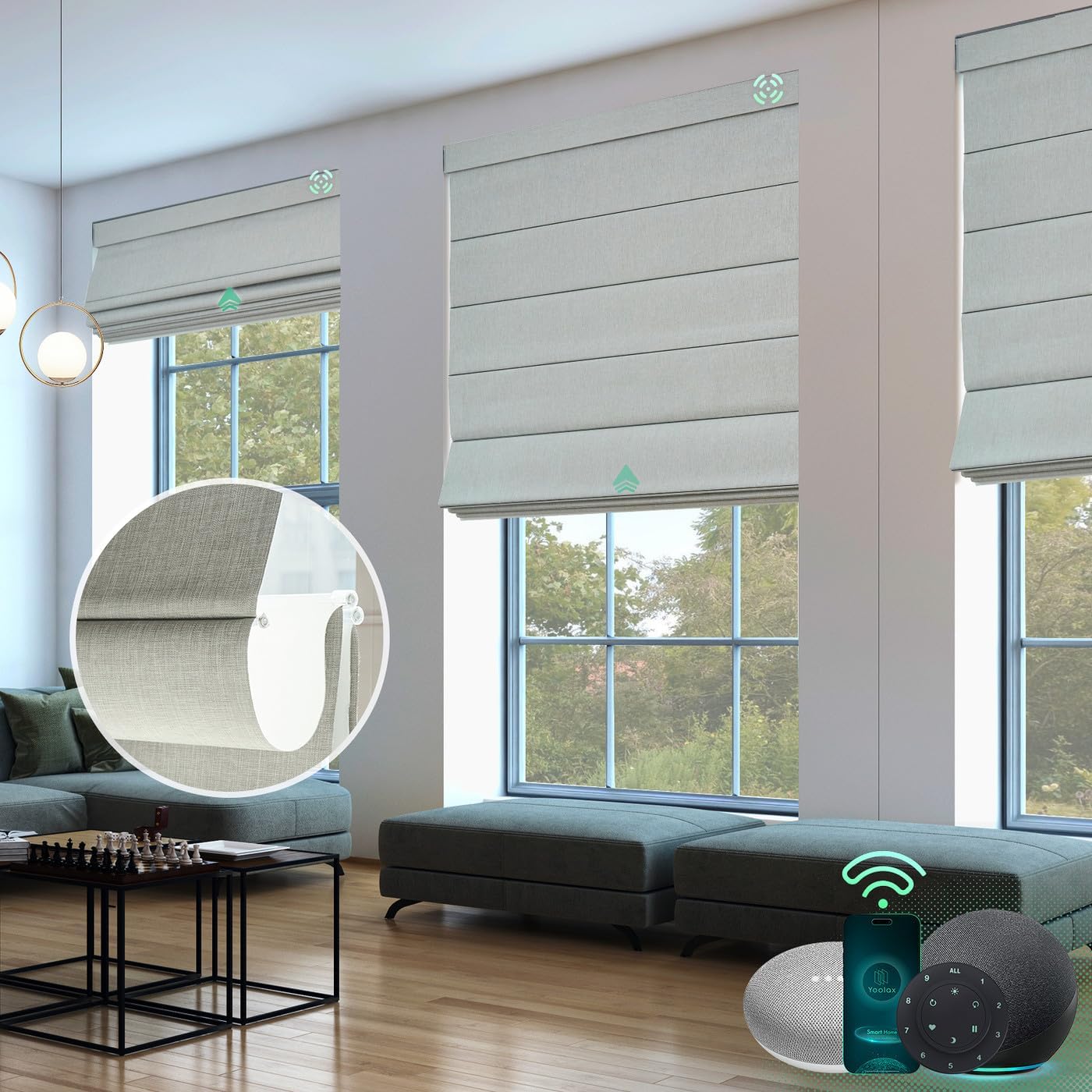 Yoolax 電動ロールスクリーン 充電式 折りたたみ式 ブラインドカーテン